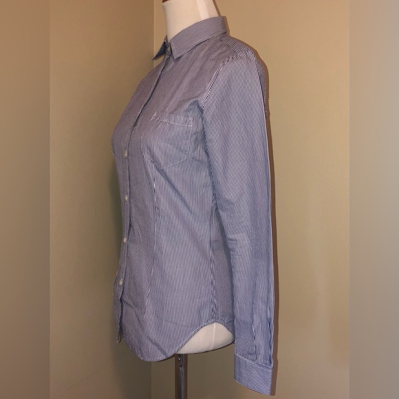 Golden Goose Blue & White Striped Button-Up LongSleeve Shirt,Size-Small - Picture 5 of 10